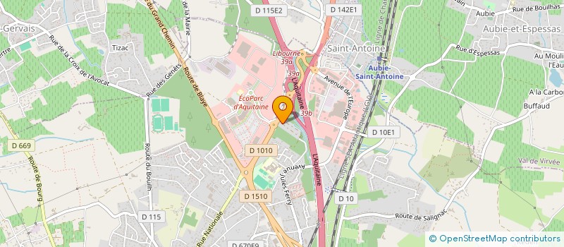 localisation de l'entreprise LE CENTRE  SAINT-ANDRE-DE-CUBZAC