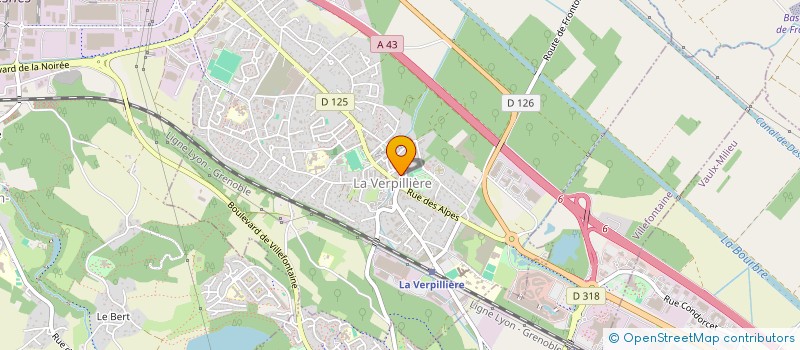 localisation de l'entreprise LE CENTRE  LA VERPILLIERE