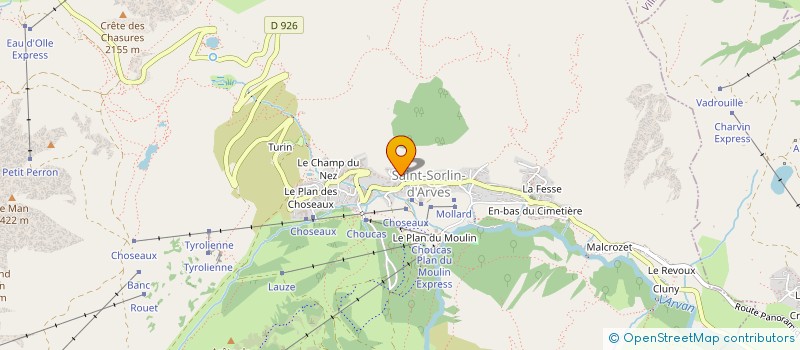 localisation de l'entreprise LE CENTRE  SAINT-SORLIN-D ARVES