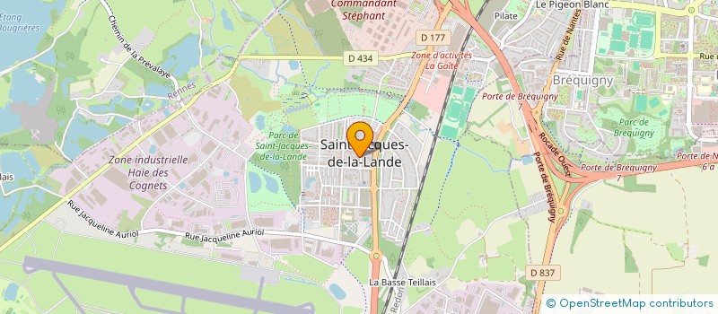 localisation de l'entreprise LE CENTRE DE LA LANDE à SAINT-JACQUES-DE-LA-LANDE