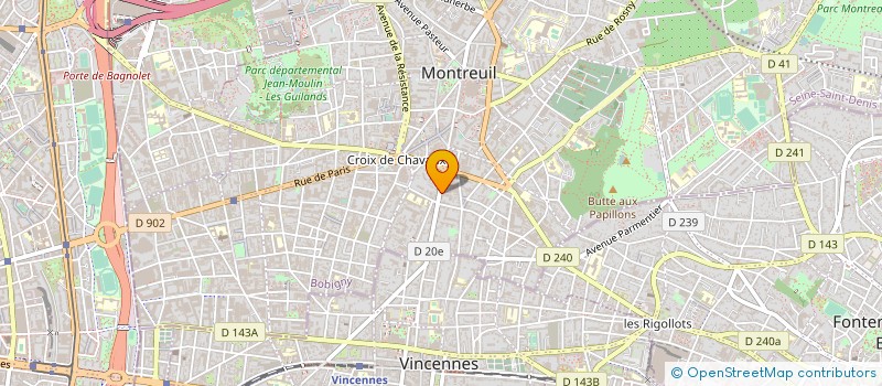 localisation de l'entreprise LE CENTRE DE YOGA DYNAMIQUE à MONTREUIL
