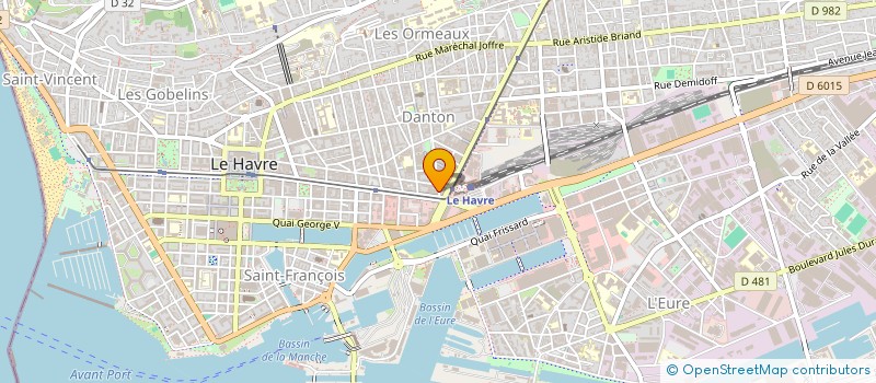 localisation de l'entreprise LE CENTRE FRAIS à LE HAVRE