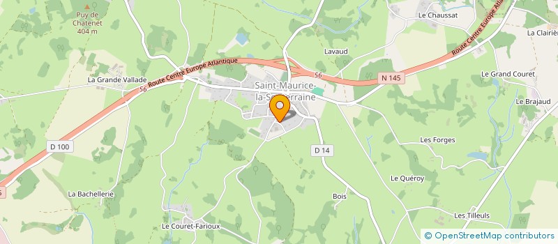 localisation de l'entreprise LE CENTRE MUSICAL à SAINT-MAURICE-LA-SOUTERRAINE