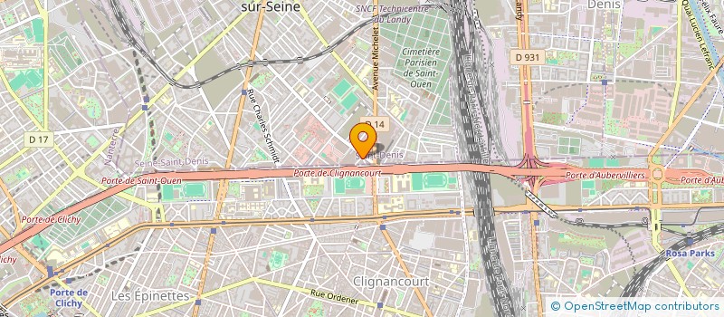 localisation de l'entreprise LE CENTRE RADIOPHONIQUE à SAINT-OUEN-SUR-SEINE