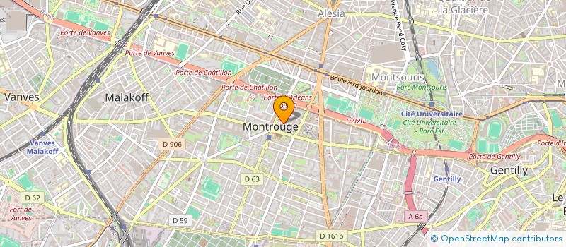 localisation de l'entreprise LE CERBERE  MONTROUGE
