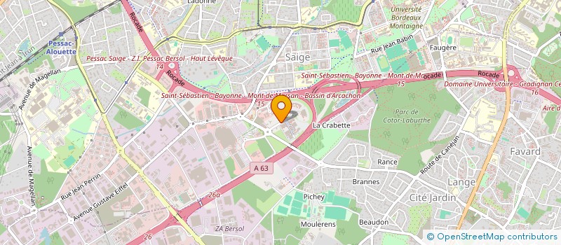 localisation de l'entreprise LE CERCLE à PESSAC