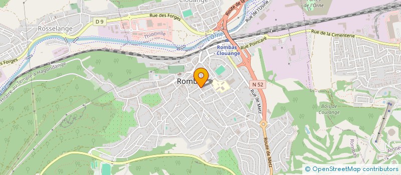 localisation de l'entreprise LE CERCLE  ROMBAS