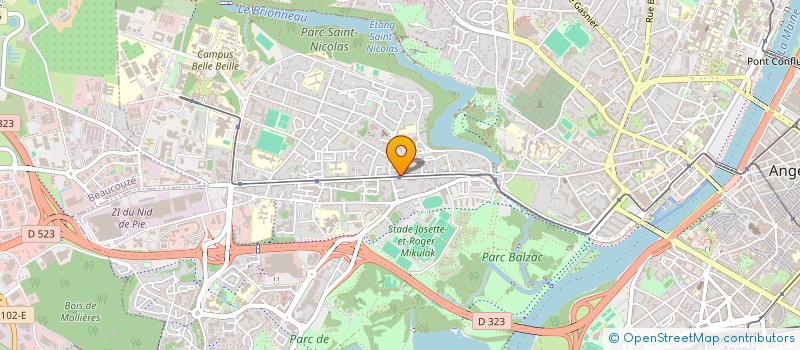 localisation de l'entreprise LE CERCLE à ANGERS