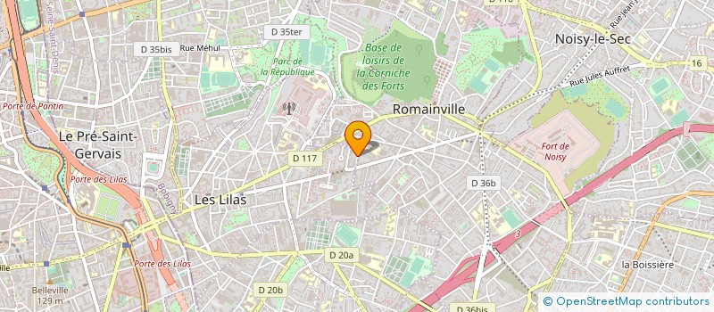 localisation de l'entreprise LE CERCLE ALDEBARAN à LES LILAS