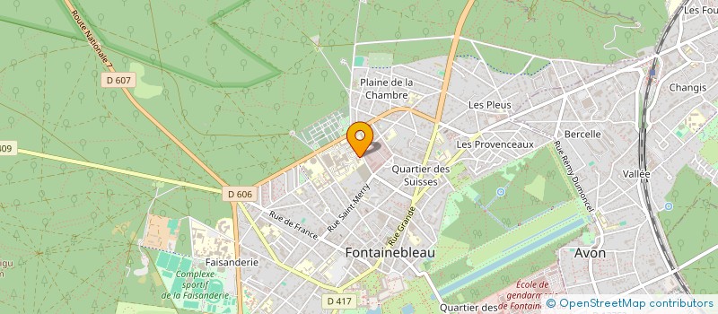 localisation de l'entreprise LE CERCLE BELLIFONTAIN  FONTAINEBLEAU