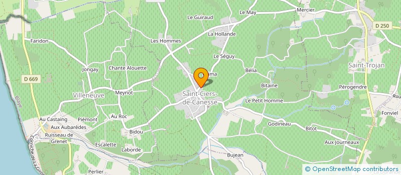 localisation de l'entreprise LE CERCLE CANESSOIS  SAINT-CIERS-DE-CANESSE