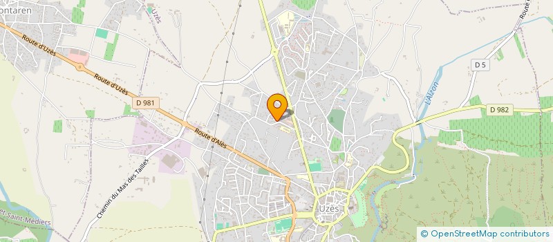 localisation de l'entreprise LE CERCLE CITADIN D'UZES  UZES