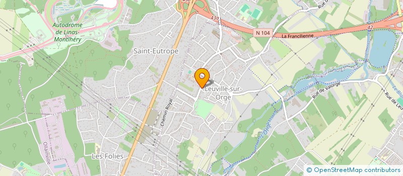 localisation de l'entreprise LE CERCLE D'OR LEUVILLOIS à LEUVILLE-SUR-ORGE