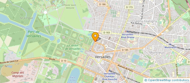 localisation de l'entreprise LE CERCLE DE L'ARBALETE à VERSAILLES