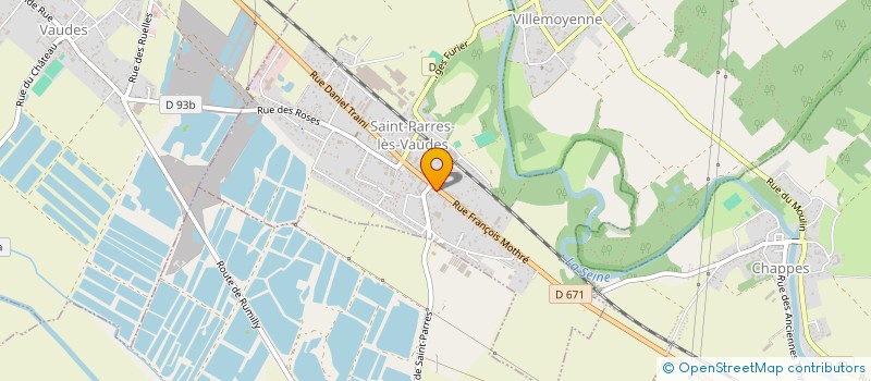 localisation de l'entreprise LE CERCLE DE LA FLECHETTE  SAINT-PARRES-LES-VAUDES