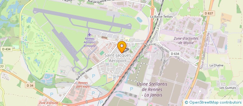 localisation de l'entreprise LE CERCLE DE POKER RENNES METROPOLE  SAINT-JACQUES-DE-LA-LANDE