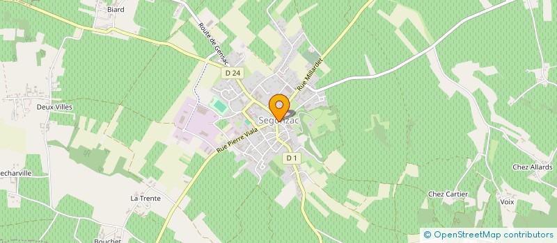 localisation de l'entreprise LE CERCLE DES AMIS DU TEMPS LIBRE à SEGONZAC