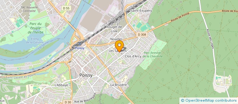 localisation de l'entreprise LE CERCLE DES ARTISTES CONTEMPORAINS  POISSY