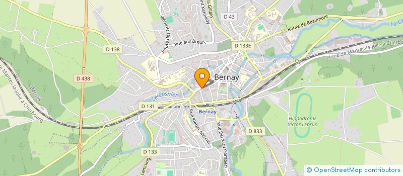 localisation de l'entreprise LE CERCLE DES ENTREPRENEURS DE BERNAY ET SON TERRITOIRE à BERNAY