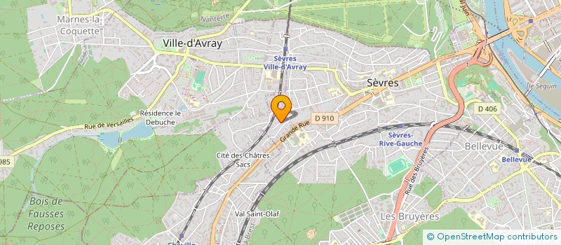localisation de l'entreprise LE CERCLE DES OPTIMISTES à SEVRES