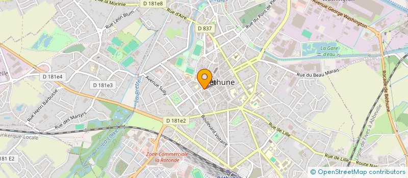 localisation de l'entreprise LE CERCLE DU PRINTEMPS BETHUNOIS - CLUB DE REFLEXION HUMANISTE à BETHUNE