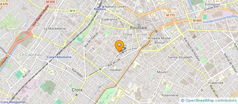 localisation de l'entreprise LE CERCLE DU S226ERPENT BLEU  ROUBAIX