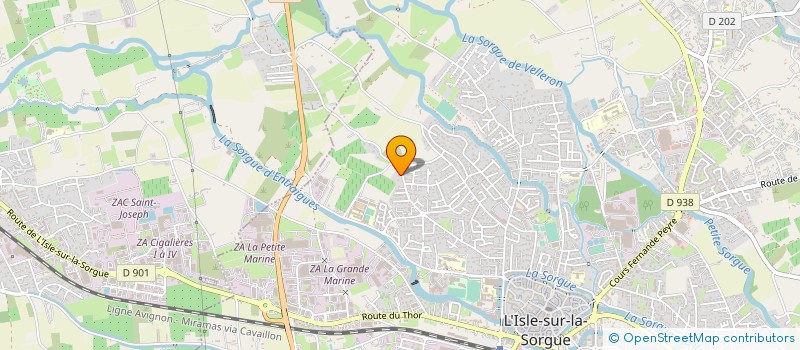 localisation de l'entreprise LE CERCLE GROUPEMENT D EMPLOYEURS à L'ISLE-SUR-LA-SORGUE