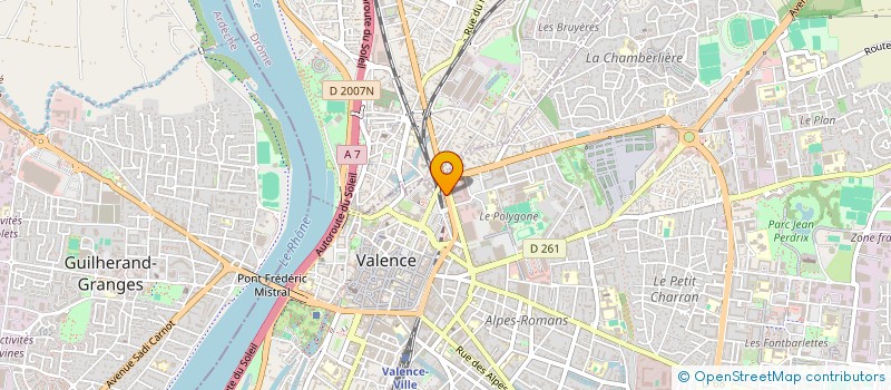 localisation de l'entreprise LE CERCLE MAISON DE DISQUE LE CERCLE LIVE à VALENCE