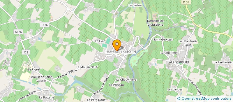 localisation de l'entreprise LE CERCLE ROND  CHATEAU-THEBAUD