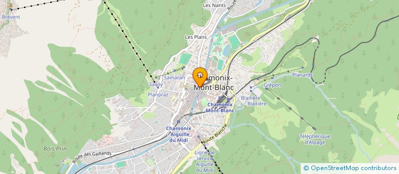 localisation de l'entreprise LE CERCLE ROUGE à CHAMONIX-MONT-BLANC