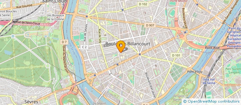localisation de l'entreprise LE CERCLE ROUGE SARL à BOULOGNE-BILLANCOURT