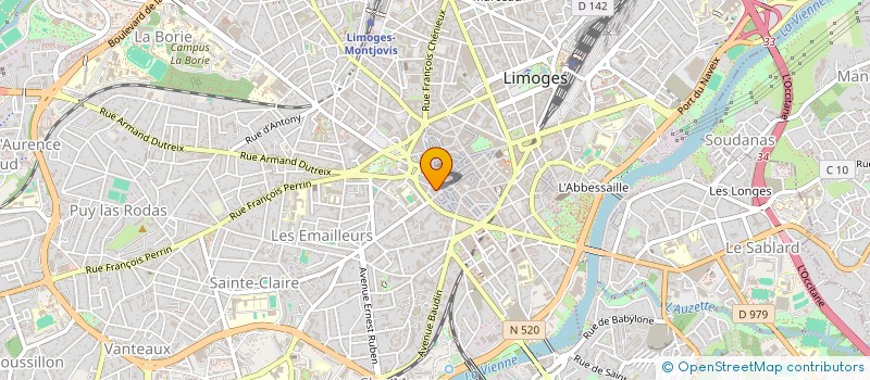 localisation de l'entreprise LE CERF à LIMOGES