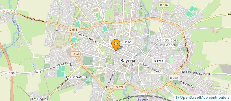 localisation de l'entreprise LE CERF AUX BOIS DORES à BAYEUX