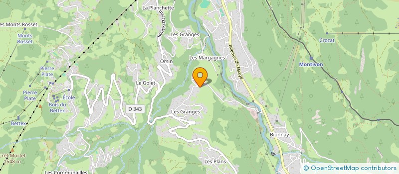 localisation de l'entreprise LE CERF BLANC  SAINT-GERVAIS-LES-BAINS