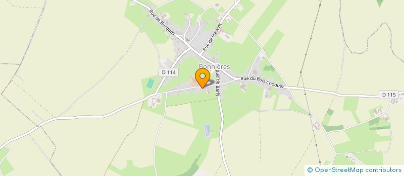 localisation de l'entreprise LE CESAR SNACK PLACE  BONNIERES