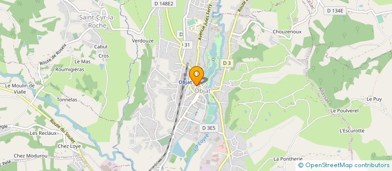 localisation de l'entreprise LE CF  OBJAT