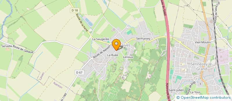 localisation de l'entreprise LE CH'TI BOURGUIGNON  LAIVES