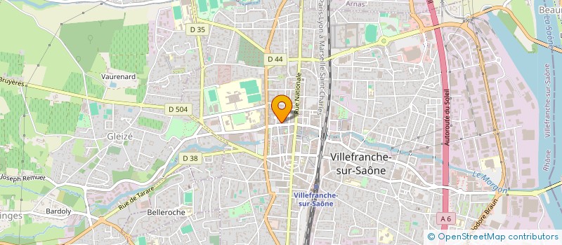 localisation de l'entreprise LE CH'TI CREUX  VILLEFRANCHE-SUR-SAONE