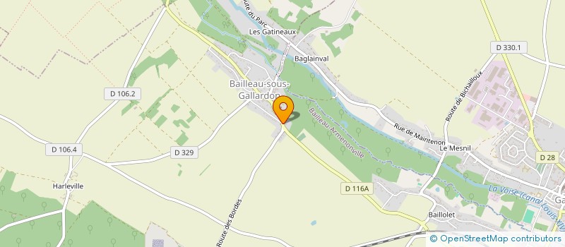 localisation de l'entreprise LE CH'TI PLANEUR à BAILLEAU-ARMENONVILLE