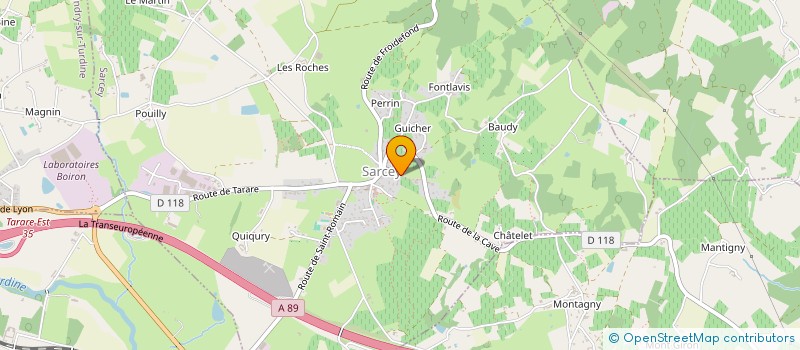 localisation de l'entreprise LE CH'TIT MIDI DES GONES à SARCEY