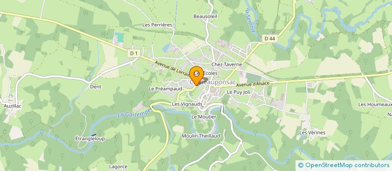 localisation de l'entreprise LE CHABATZ D'ENTRAR à CHATEAUPONSAC