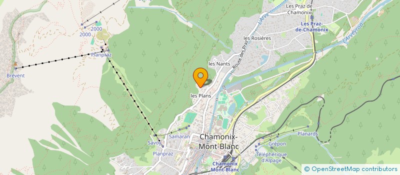 localisation de l'entreprise LE CHABLE à CHAMONIX-MONT-BLANC