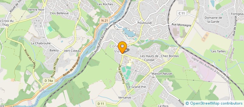 localisation de l'entreprise LE CHAI DE CONDAT  CONDAT-SUR-VIENNE