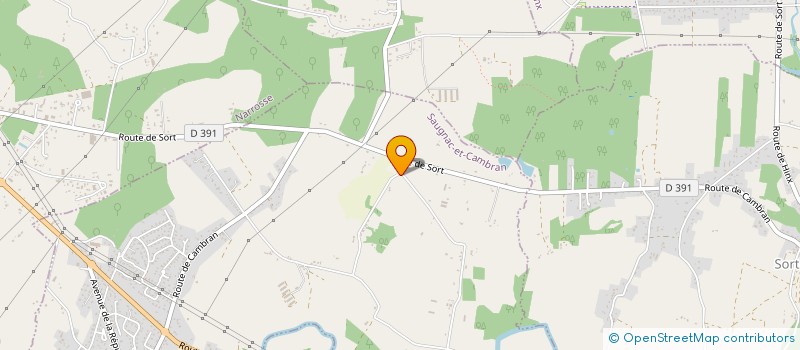 localisation de l'entreprise LE CHAI MINGART  SAUGNAC-ET-CAMBRAN