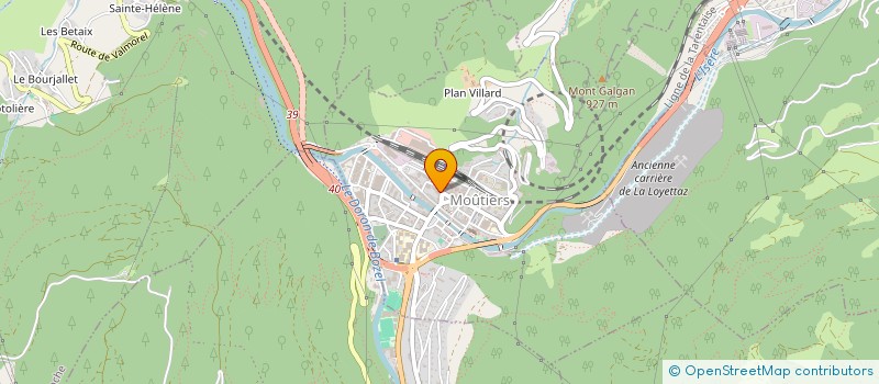 localisation de l'entreprise LE CHALET 1850  MOUTIERS