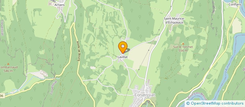 localisation de l'entreprise LE CHALET  CORVEISSIAT