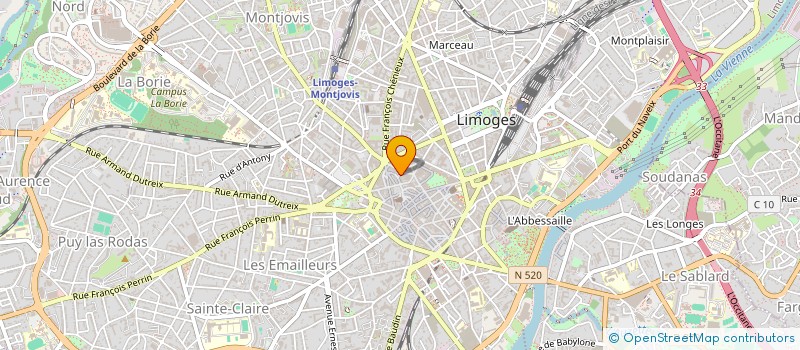 localisation de l'entreprise LE CHALET à LIMOGES