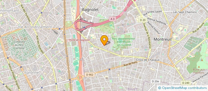 localisation de l'entreprise LE CHALET à BAGNOLET