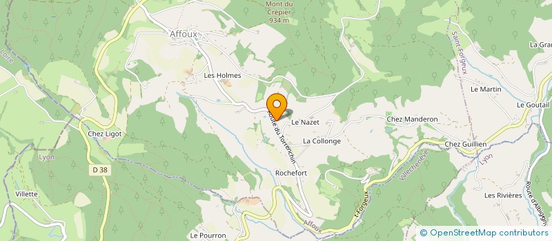 localisation de l'entreprise LE CHALET DE LA GOUTTE  SAINT-APPOLINAIRE