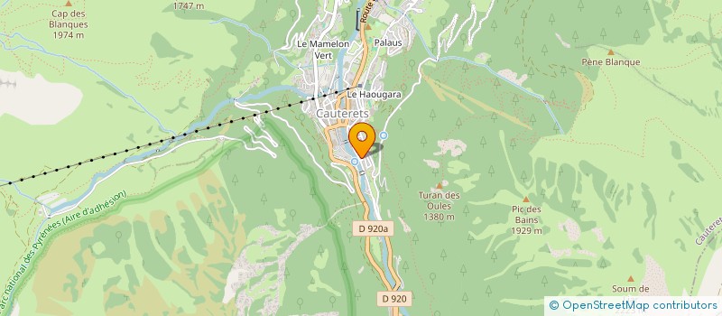 localisation de l'entreprise LE CHALET DE LA RAILLERE  CAUTERETS